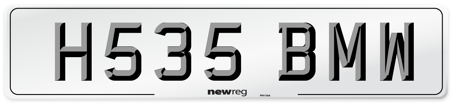 H535 BMW Number Plate from New Reg